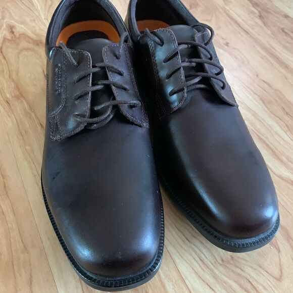 Rockport men’s brown shoes size 10.5 dress shoes - Picture 1 of 7